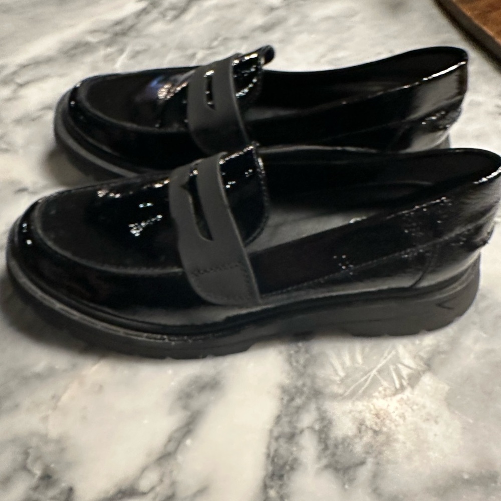 Franco Sarto Black Patent Loafers - Picture 3 of 4
